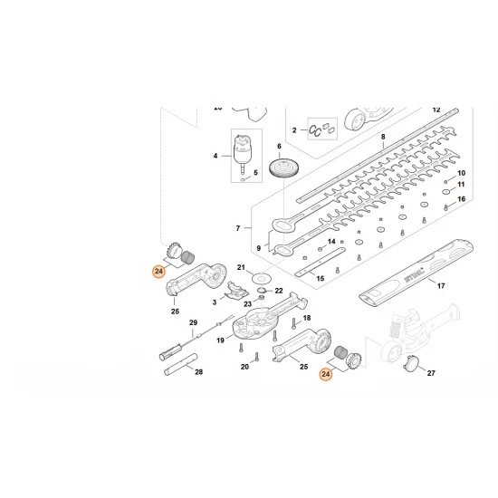 STIHL  Segment ryglujący HA01 708 6200